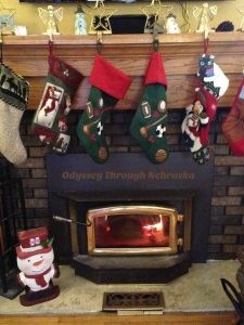 The Christmas mantle at my house by Odyssey Through Nebraska