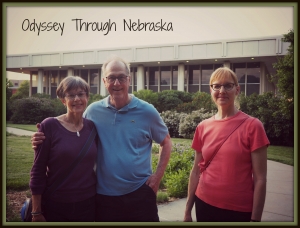 Pictured are George and Sara Briggs with UNL architect Eileen Bergt